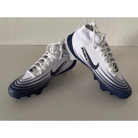 Nike Air Zoom Vapor Pro 1 Football Cleats HM8850-104 White Navy Men's Size 8 - Picture 1 of 9